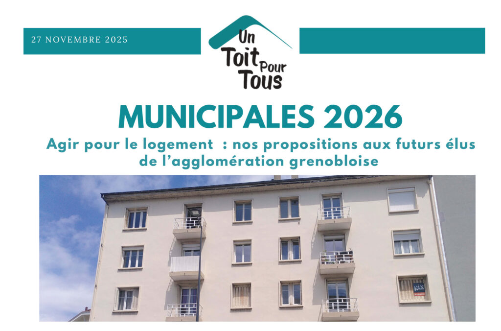 Municipales 2026 : Un Toit Pour Tous formule ses propositions aux futur·e·s élu·e·s