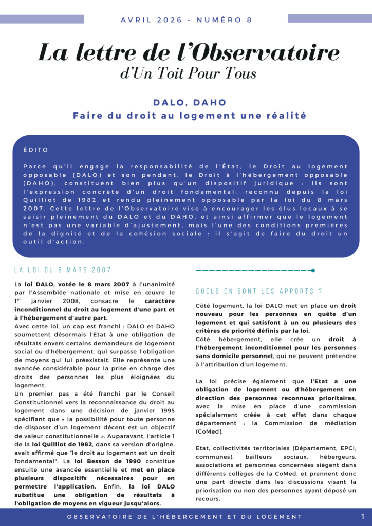 Lettre de l'Observatoire - DALODAHO-1